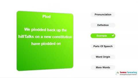 PLOD - Definition, pronunciation, grammar, meaning - Practice grade 7 vocabulary