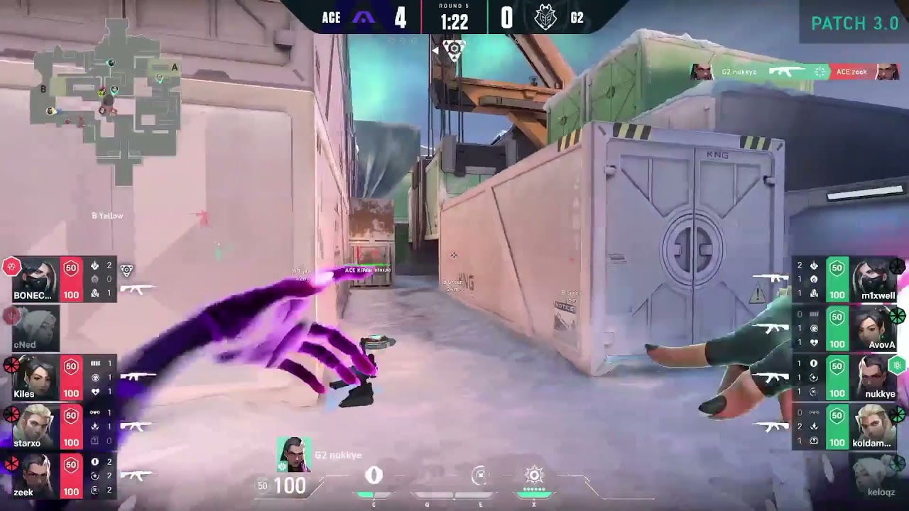 G2 nukkey quad kill Reyna | G2 vs ACEND  VCT Stage 3:  Europe Challengers 1