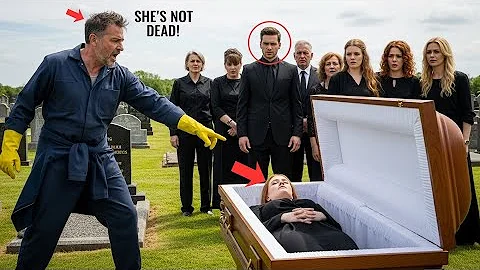 She's Not Dead," The Janitor Stops Billionaire's Funeral to Save Her - What Happened Next Shocked