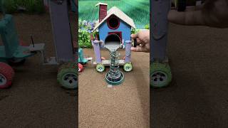 😱 Amazing Mini Tractor Making Cement Pillar | DIY Real Working Construction Machine 🚜 #shorts