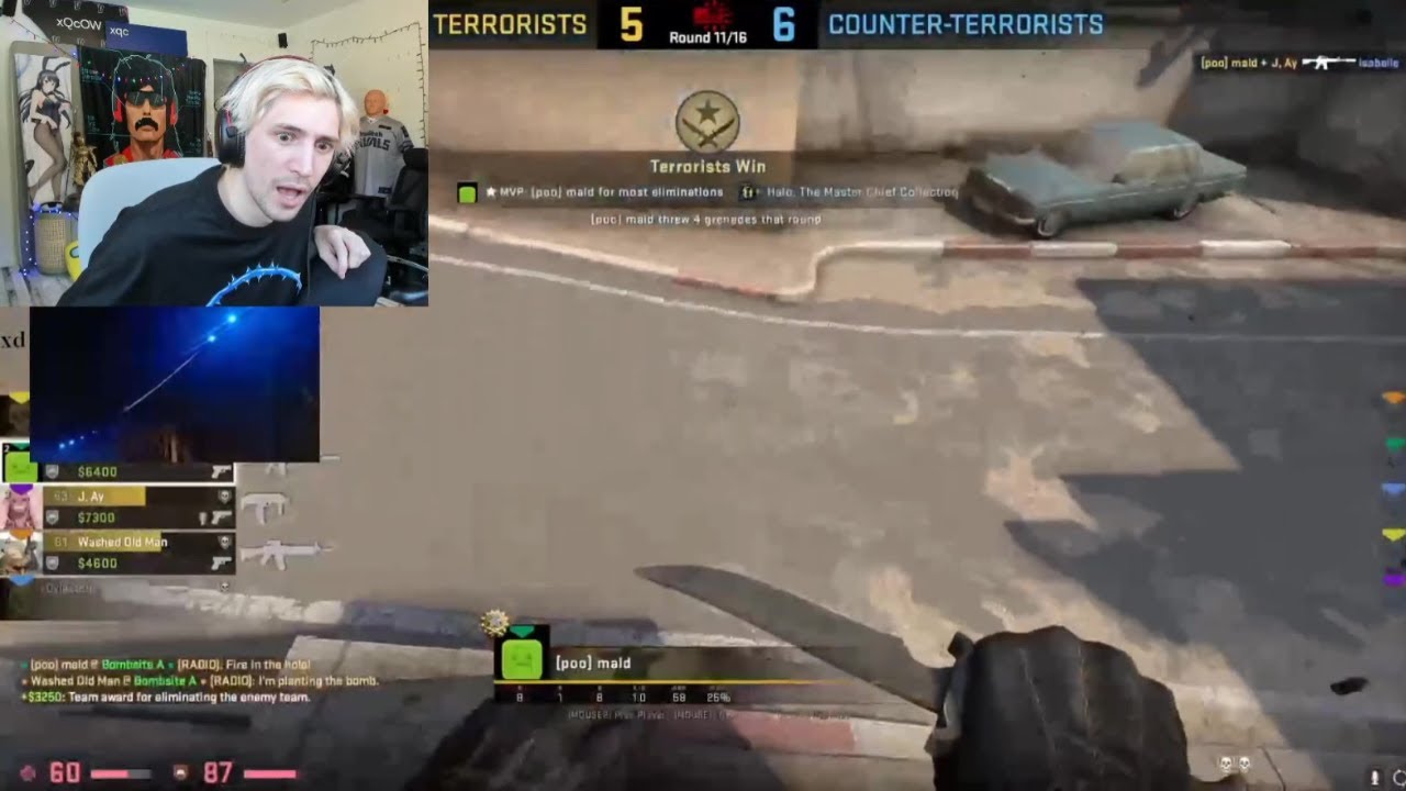 xQc reacts to dude's house falls apart while playing CSGO - YouTube