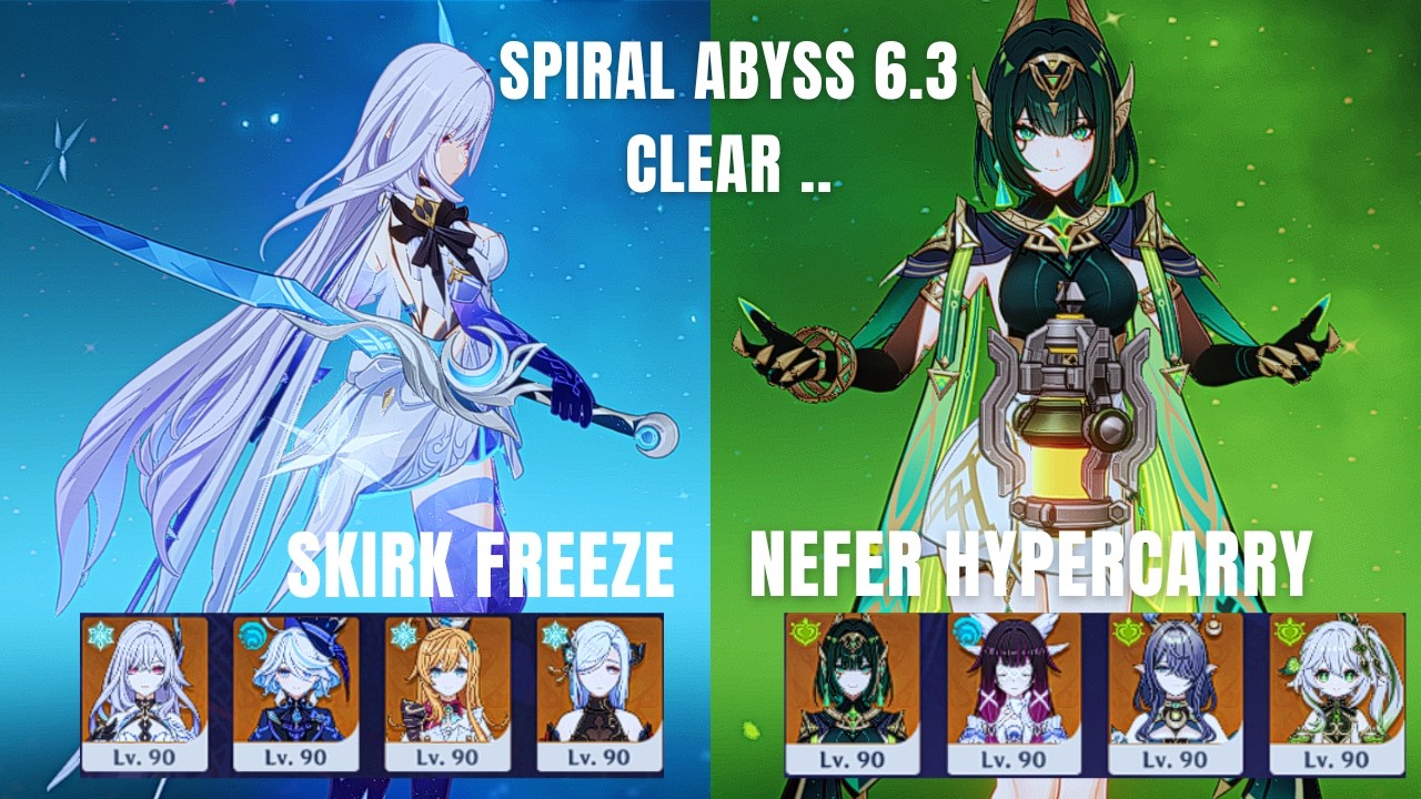 C0 Skirk & C1 Nefer |Spirall Abyss 6.3 | Genshin Impact