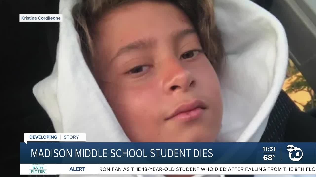 Madison Middle School student dies YouTube