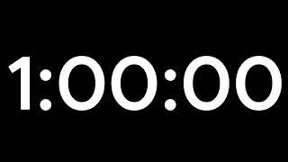 1 Hour Timer with Soft Alarm (Black and White Background) screenshot 5