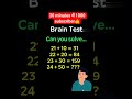 Genius person can solve this questions! 😎 Maths Brain Test #maths #shorts  #respect #ytshorts
