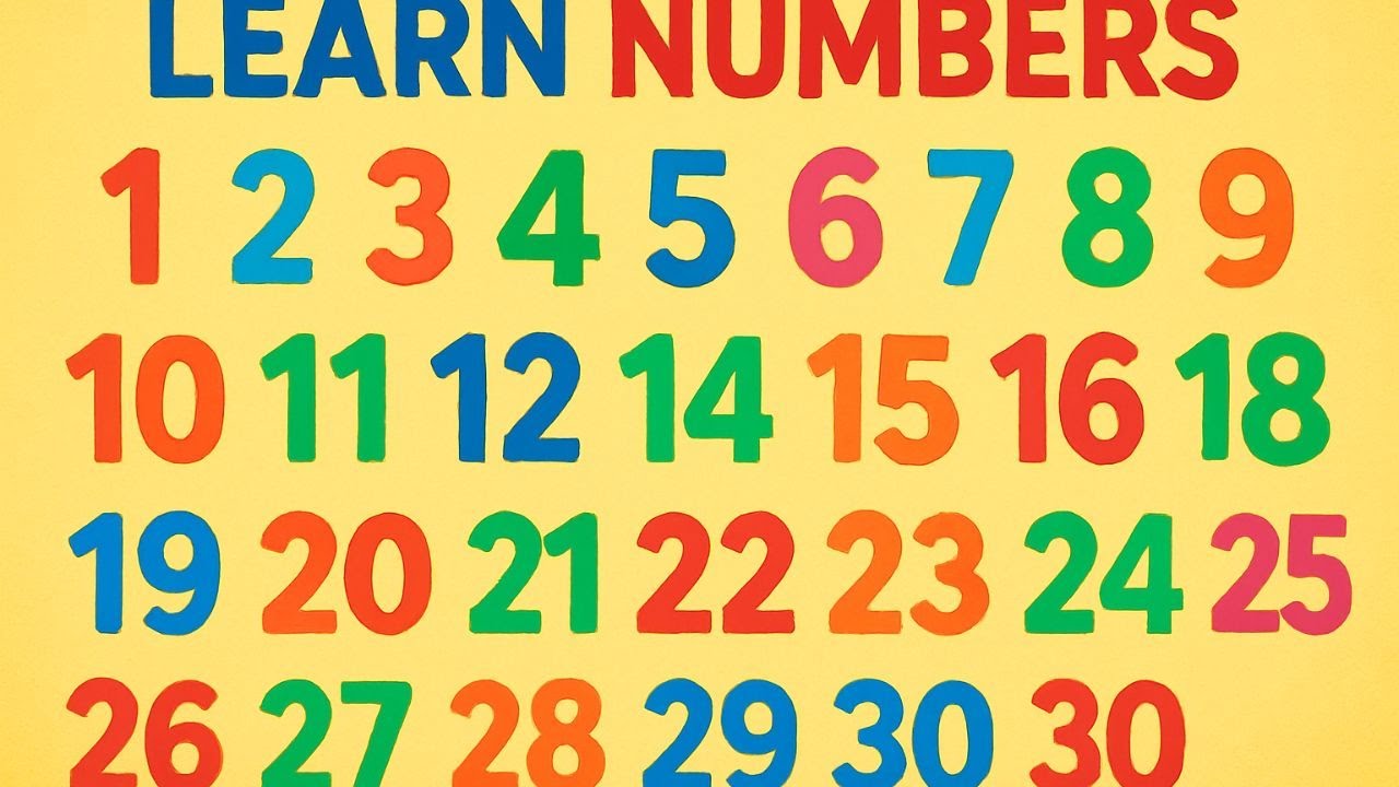 Learn Numbers 1 to 30 for Kids | Counting Song & Fun Learning Video ...