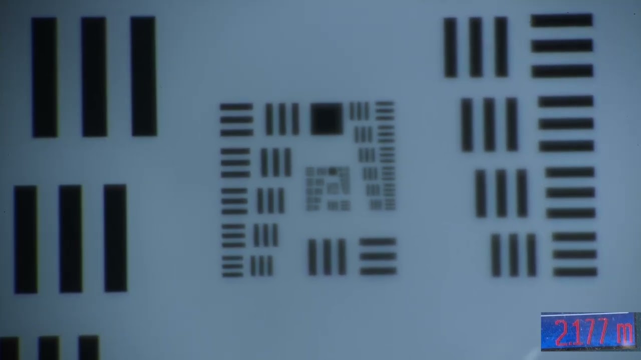 아이핸스, 각 거리에서의 시표 (동공 3.8 mm)