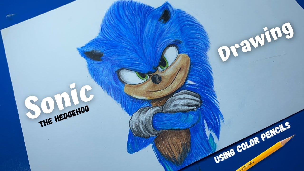 How to Draw Sonic? || Step by Step tutorial || Sonic from Sonic the ...