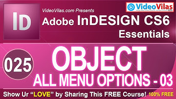 Adobe InDesign CS6 Tutorials (Telugu) - 25 - Object Menu Options Part 03