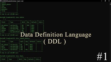Dasar dalam Data Definition Language  DDL