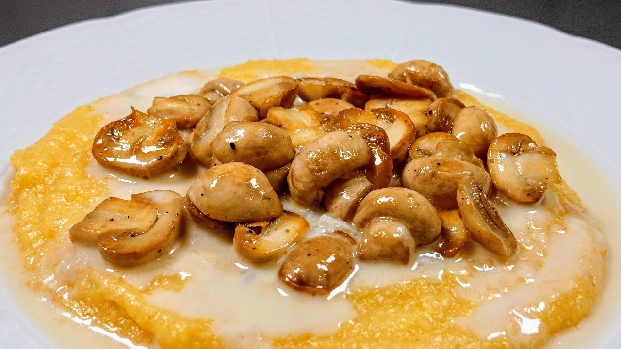 Лёгкая И Быстрая Кремовая Полента С Грибами И Горгонзолой