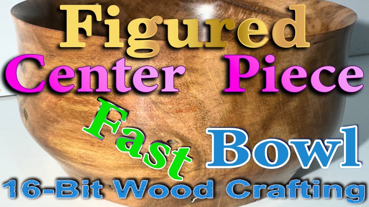 FAST Figured Cherry Center Piece Bowl wood turning. #woodworking # ...