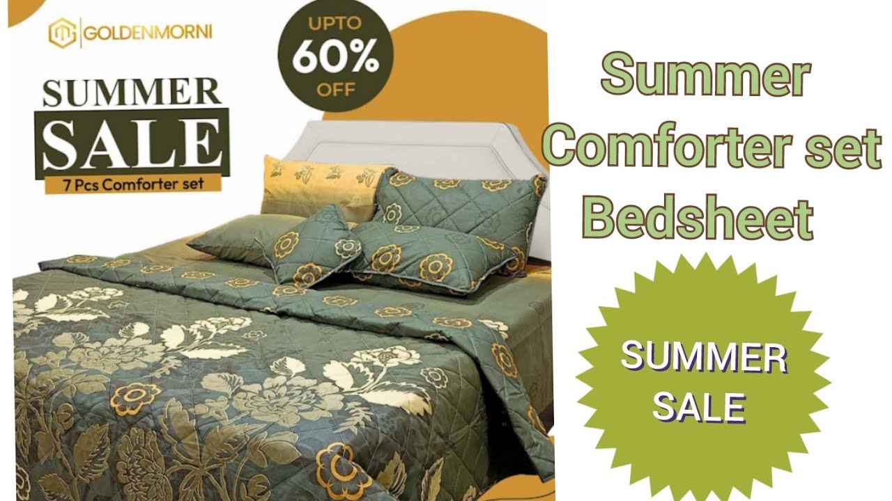 GOLDEN MORNI Brand Summer Comforter set 