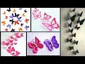 5 Easy Paper Butterflies Wall Decor | How to make paper butterfly | diy room decor | paper craft