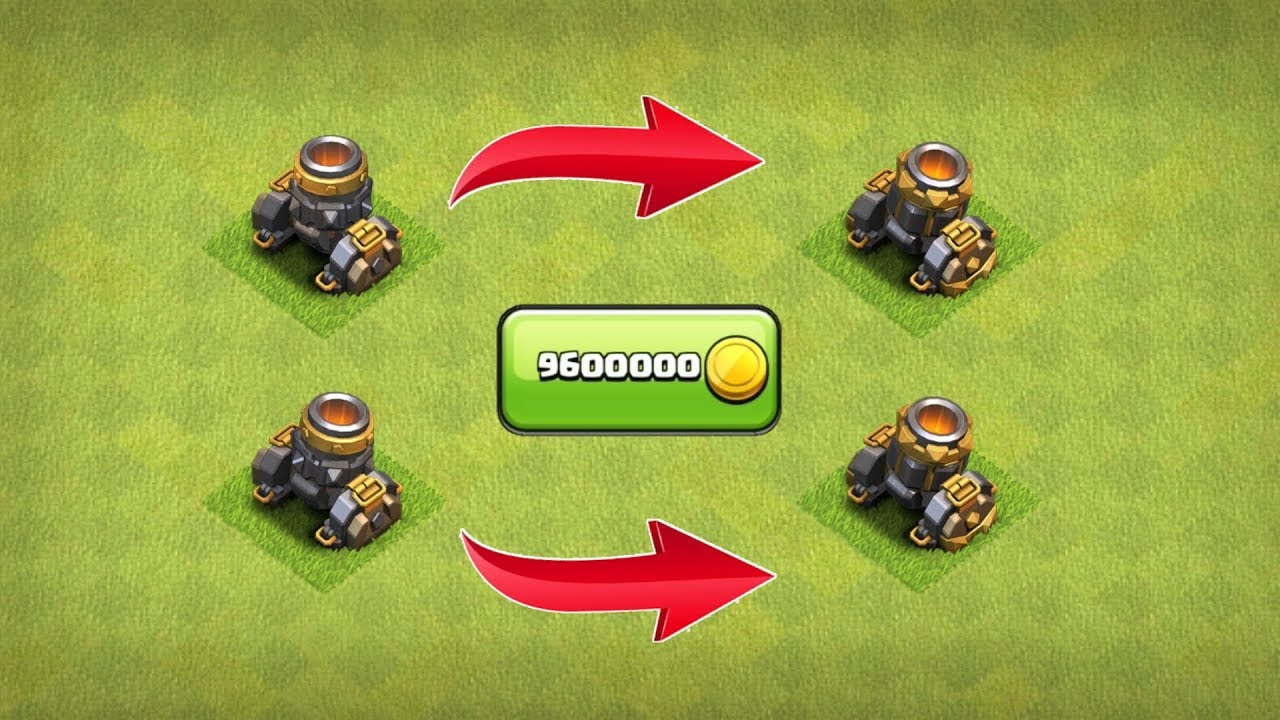 Upgrading 2 Mortar To Max Level In 5 Sec Road to TH12 Max YouTube