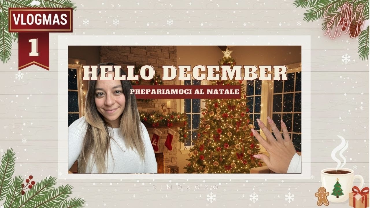 VLOGMAS Day 1 - VIA L'AUTUNNO! 🍂 Trasformazione Natalizia e Unghie Rosse 💅