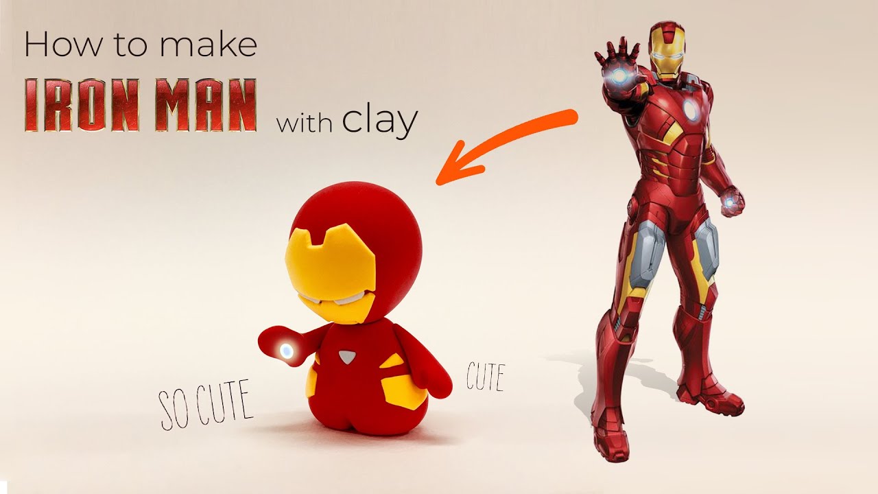 [Hero Series] IRON MAN, how to make with air dry clay