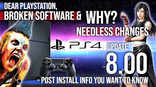 New PlayStation 4 Update 8.00 Firmware Is Broken 🎮 Bad PS4 System Software Gaming News 2020