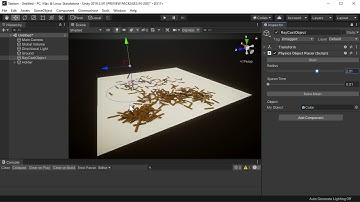 Unity physics and gizmos executable in editor mode.