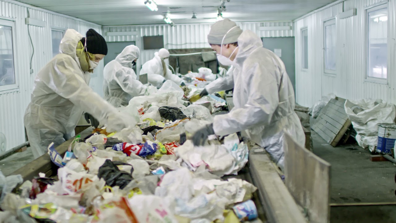 Trash Collectors trash segregation background video