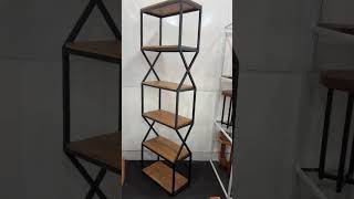 🪵 Where Wood Meets Strength ✨ | Solid Wood & Metal Pipe Bookshelf Design