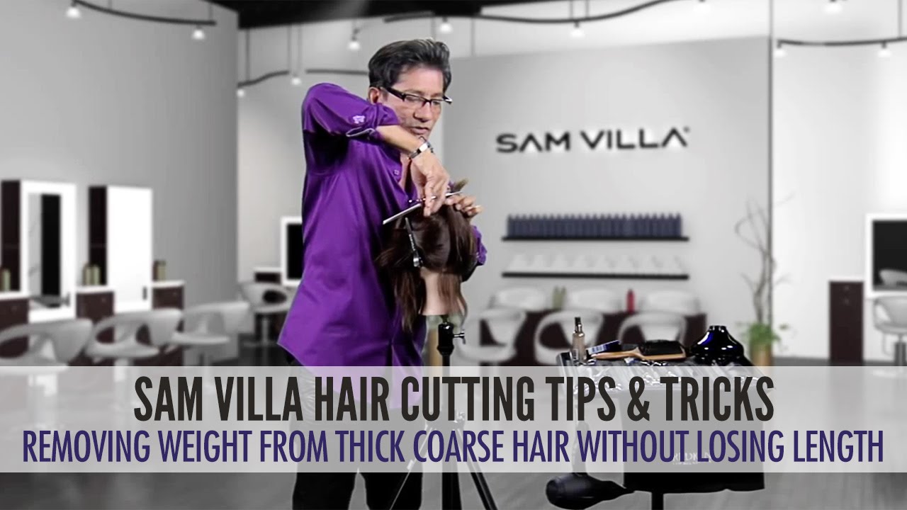 How To Remove Weight From Thick, Coarse Hair Without Losing Length - YouTube