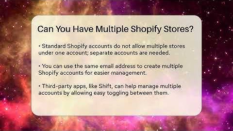 Can You Have Multiple Shopify Stores? - Talking Tech Trends