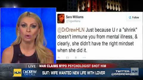 Husband claims NYPD shrink wife shot him in the head