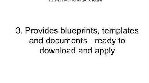 The Value Added Network Toolkit