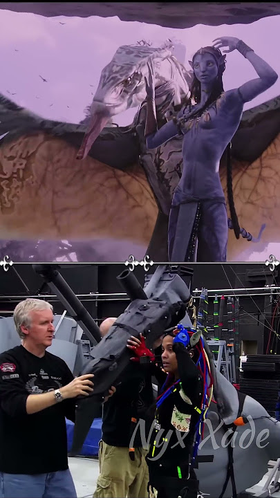 Avatar | Neytiri flying an Ikran | With behind the scenes side by side ✅ #shorts #avatar