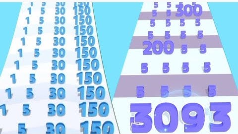 8 Minutes Satisfying And Funny Games - Number Run Vs Merge Numbers Run || Android Math Games