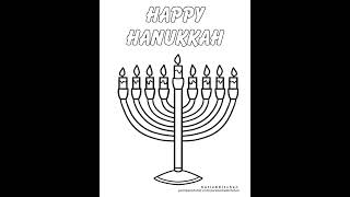 Happy Hanukkah Coloring Sheets