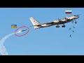 Scary moment! A Russian Tu-95 bomber was strike by a Ukrainian anti-aircraft missile.