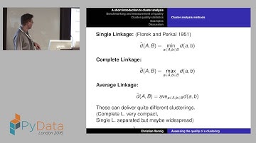 Christian Hennig - Assessing the quality of a clustering
