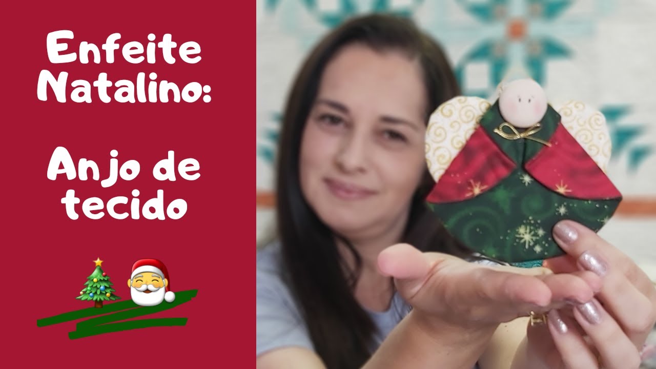 Enfeite Natalino | Anjo de Tecido | Molde Gratuito