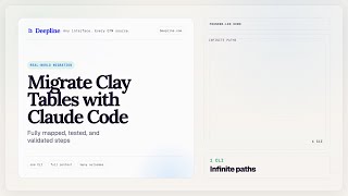 Migrate Clay Tables to Claude Code with Deepline