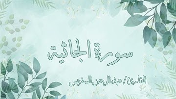 سورة الجاثية عبد الرحمن السديس بدون اعلانات