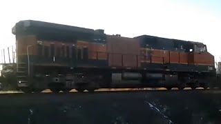 A Southbound BNSF #6622 Inter-model Stack Train Goes Into A Stop On Main Two With H1 Unit