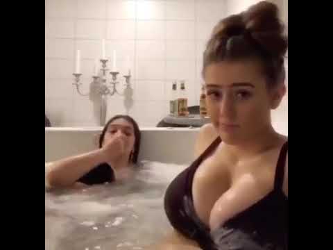Two girls in a bath
