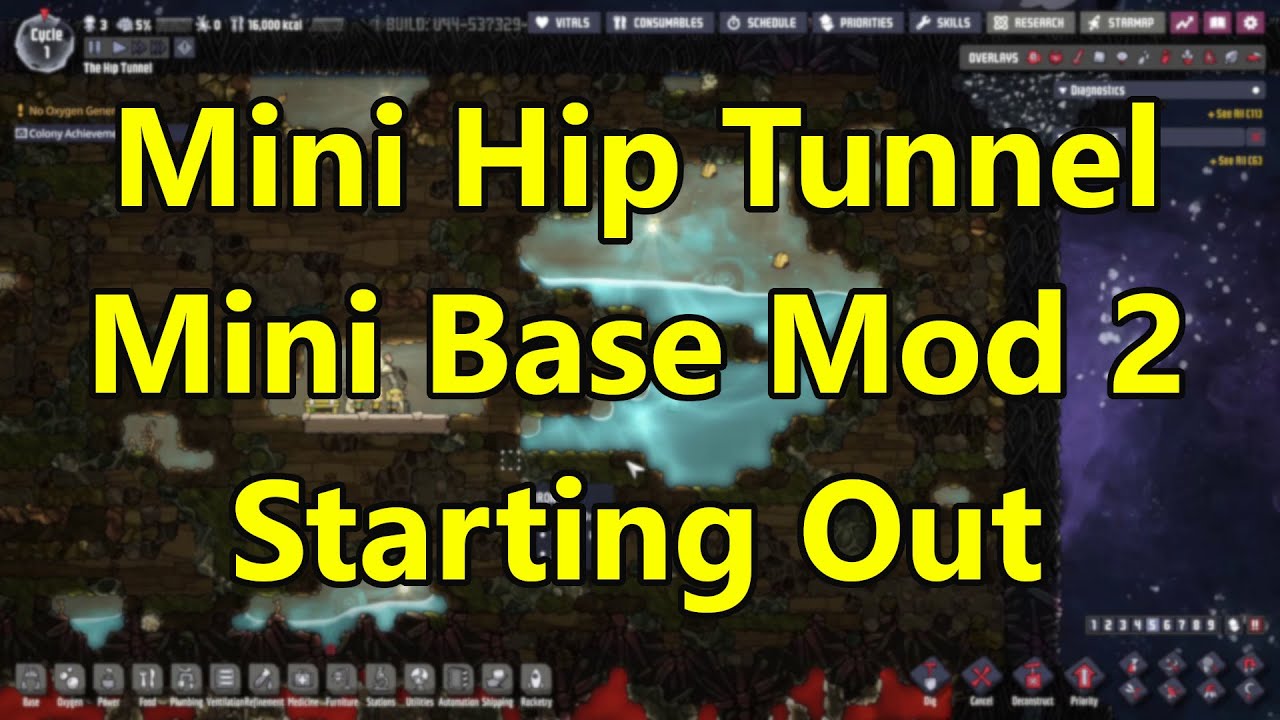 Mini Base Mod Java Mini Base Mod 2 Hip Tunnel ep 1 Oxygen Not Included Playthrough ...
