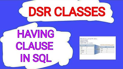 HAVING CLAUSE in SQL