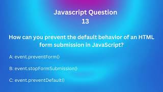 JavaScript Interview Mastery: 50 Questions and Answers for Tech Interviews! 13
