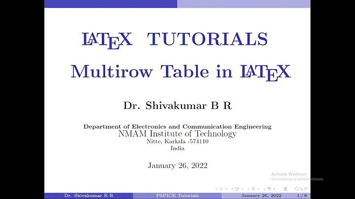 Master the Art of Multirow Table in LaTeX