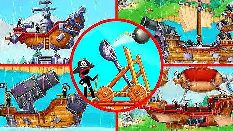 The catapult Clash with Pirates: Gameplay walkthrough Part 1 (IOS,Android)