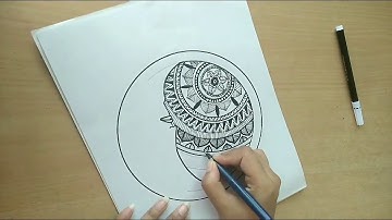 #zentangle #drawing                                       zentangle design for beginners| time lapse