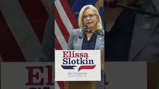Liz Cheney campaigns for Democrat Elissa Slotkin