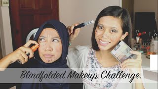 Blindfolded makeup challenge with Bro's Fiance!