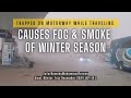 Trapped on Motorway While Traveling | Causes Fog &amp; Smoke of Winter Season