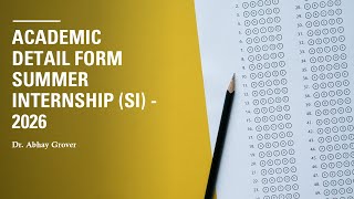 Download Lagu Academic Detail  form   SI 2026 MP3