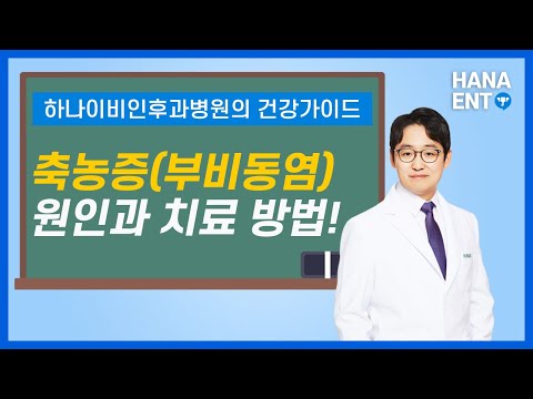 축농증 | 부비동염 증상과 원인,치료방법[하나이비인후과병원]